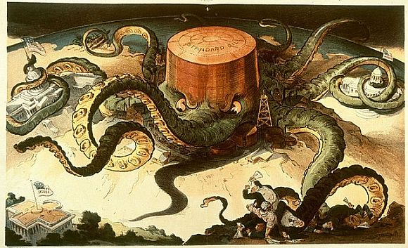 The Standard oil octopus was a monopoly that was a disease concentrating corrupt power in the hands of a few monopolists The Standard oil octopus was a monopoly that was a disease concentrating corrupt power in the hands of a few monopolists