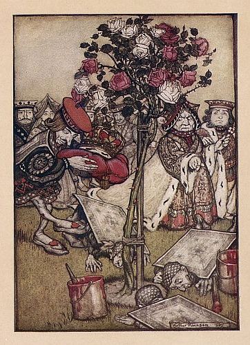 White roses here are painted red in the climate madhouse White roses here are painted red in the climate madhouse