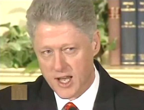 Clinton, lying through his teeth about having sex with Monica Clinton, lying through his teeth about having sex with Monica