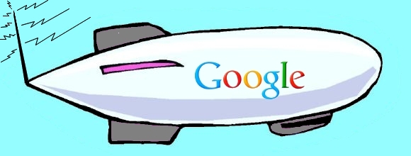 Google blimp possibility (our mockup) Google blimp possibility (our mockup)