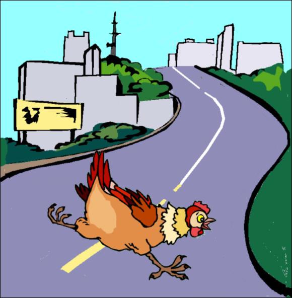 Why did the chicken cross the road? Starkes notes that blacks have to wait 32% longer than whites to cross the street at a crosswalk Why did the chicken cross the road? Starkes notes that blacks have to wait 32% longer than whites to cross the street at a crosswalk