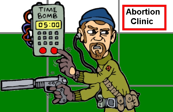 This abortion clinic bomber has distorted the anti-abortion message of his fundamentalist preacher as a call to violent action This abortion clinic bomber has distorted the anti-abortion message of his fundamentalist preacher as a call to violent action