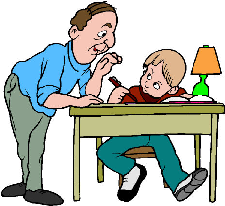 Major seems to be saying that a parent is in charge of ensuring homework gets done Major seems to be saying that a parent is in charge of ensuring homework gets done
