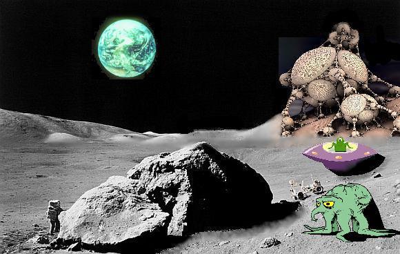 In 1835, The New York Sun ran a six-part series, 'Great Astronomical Discoveries Lately Made,' which detailed the supposed discovery of life on the Moon. It's funny how the 1969-1972 Apollo Missions all missed this stuff. Perhaps the moon creatures were hiding. In 1835, The New York Sun ran a six-part series, 'Great Astronomical Discoveries Lately Made,' which detailed the supposed discovery of life on the Moon. It's funny how the 1969-1972 Apollo Missions all missed this stuff. Perhaps the moon creatures were hiding.