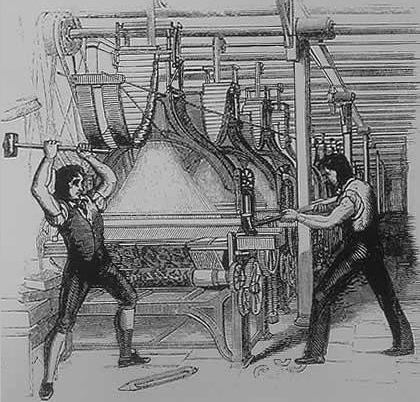 Luddites: wanted machines gone; in the U.K. in 1812 the death penalty was available for this type of criminal damage Luddites: wanted machines gone; in the U.K. in 1812 the death penalty was available for this type of criminal damage