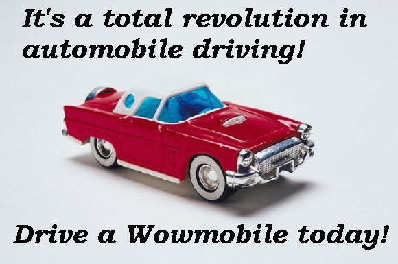 A car ad promises a revolution in driving, but it's the opposite of a revolution, it's the same old stuff A car ad promises a revolution in driving, but it's the opposite of a revolution, it's the same old stuff