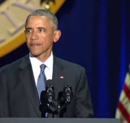 Obama tells troops to rise up against Trump