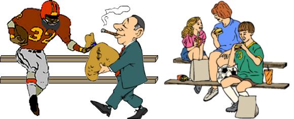 Corporatocracy fatcat giving away a bag of cash to a player