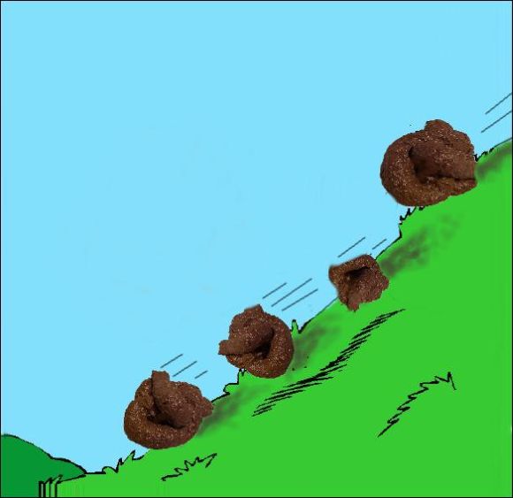 As everyone who's ever had the dubious pleasure of serving in the military or any other bureaucracy knows: poop flows downhill As everyone who's ever had the dubious pleasure of serving in the military or any other bureaucracy knows: poop flows downhill