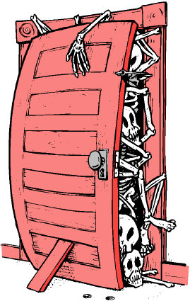 Newt has many skeletons in the closet Newt has many skeletons in the closet