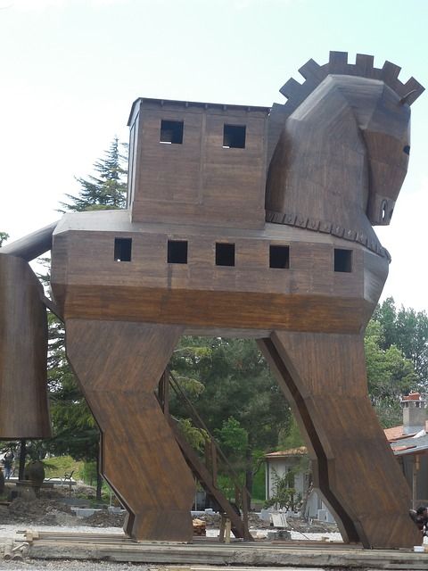Trojan Horse—beware of Greeks bearing gifts (that may turn out to be Trojan Horses), and beware of demgogues bearing pat answers (make America great again) Trojan Horse—beware of Greeks bearing gifts (that may turn out to be Trojan Horses), and beware of demgogues bearing pat answers (make America great again)