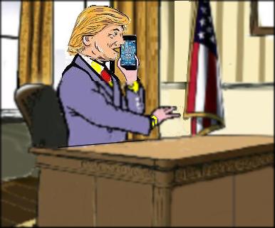 Much of Trump’s most offensive rhetoric comes on a direct conveyor belt from conservative media feeding him conspiracies that he transforms into presidential proclamations—here Trump calls Fox's Hannity (nightly) to get the latest conspiracy Much of Trump’s most offensive rhetoric comes on a direct conveyor belt from conservative media feeding him conspiracies that he transforms into presidential proclamations—here Trump calls Fox's Hannity (nightly) to get the latest conspiracy
