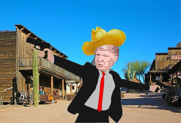 Oh hell, it's probably all a Deep State conspiracy, so we say give Trump a 6-shooter so at least he gets a chance to defend himself; be careful about that one—the fellow is impulsive! Oh hell, it's probably all a Deep State conspiracy, so we say give Trump a 6-shooter so at least he gets a chance to defend himself; be careful about that one—the fellow is impulsive!