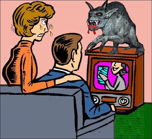 TV has become the monster that sucks our brains from our skulls as it dumbs us down and teaches us to be loyal consumers of mostly unhealthy products we do not need TV has become the monster that sucks our brains from our skulls as it dumbs us down and teaches us to be loyal consumers of mostly unhealthy products we do not need