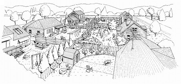 normal neighborhood in suburbia